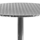 Flash Furniture 31.5" Round Aluminum Indoor-Outdoor Table with Base-Aluminum Column and Base