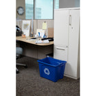 Rubbermaid Recycling Bin - 14-Gallon - Blue-14 gal
