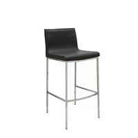 Plata Import Mike Stool, 26"H, Black (5309C-B)-Bar Stool