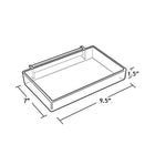 Azar Displays 9.5"W Open Tray for Peg/Slat, 2 Pack (225541)-Dimensions: 9.5"W x 7"D x 1.5"H