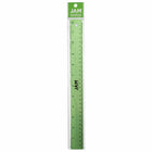 JAM Paper Stainless Steel Ruler with Non-Skid Backing - 12" - Lime Green - 12 Pack-Quantity: 12 Rulers per Pack