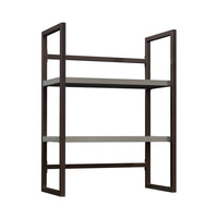 Sauder Manhattan Gate 2-Shelf Library Hutch - Mystic Oak-2 open shelves for open storage and display of books, binders, folders and more