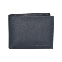 Roots Men's Leather Slimfold RFID Wallet with Removable Passcase - Navy-10 credit card slots