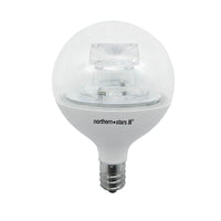 Northern Stars 80091 LED Light Bulb, G16.5 5W, E12/E26, Dimmable, Clear, White, 10 Pack-LED G16.5 5W Clear, Warm white (Soft white)