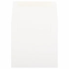 JAM Paper 5.5 x 5.5 Square Envelopes, White Glossy, 250 Pack (2792259H)-Blank interior for personalized message