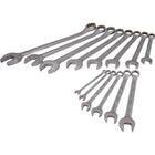Gray Tools 14 Piece 12 Point Metric, Mirror Chrome, Combination Wrench Set, 7mm-32mm-Contains Sizes: 7, 8, 10 , 12, 14, 16, 17, 20 , 22, 24, 26, 28, 30mm.