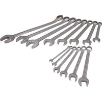Gray Tools 14 Piece 12 Point Metric, Mirror Chrome, Combination Wrench Set, 7mm-32mm-Contains Sizes: 7, 8, 10 , 12, 14, 16, 17, 20 , 22, 24, 26, 28, 30mm.