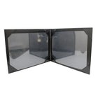 Ashlin RUSKIN Double Certficate Holder, Landscape Black, (CERTIF22-00-01)-Includes a mylar top sheet on the RH Side to cover the document