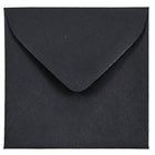 JAM Paper 3.125 x 3.125 Mini Square Envelopes, Black Linen Recycled, 100 Pack (v01200g)-Black