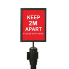 Futech Sign Holder For Stanchions - 8.5"W x 11"H - Black-Letter Size