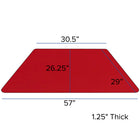 Flash Furniture Mobile 29.5"W x 57.25"L Thermal Laminate Activity Table - Trapezoid - Red-Recommended Grade Level: Preschool