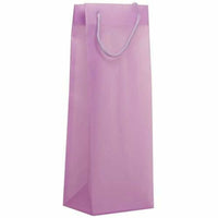 JAM Paper Translucent Shopping Bags - 3.75" x 13.5" x 5" - Purple - 100 Pack-Color: Purple