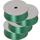 JAM Paper Satin Ribbon, .88 Inch Wide x 7 Yards, Emerald Green, 4 Pack (2133716393g)-Emerald green