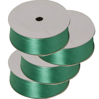 JAM Paper Satin Ribbon, .88 Inch Wide x 7 Yards, Emerald Green, 4 Pack (2133716393g)-Emerald green