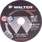 Walter Surface Technologies Zipcut Reinforced Cut-Off Wheel, 6" x 3/64", 7/8" Arbor, Type 1, 10200 Rpm - 12 Pack-Arbor Size 7/8"