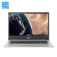 ASUS 14" HD Chromebook with 3 months of Google AI Pro - Intel Celeron N4500 - 64 GB eMMC - 4 GB RAM - Chrome OS - Bilingual-Processor: Intel Celeron N4500 Processor 1.1 GHz (4M Cache, up to 2.8 GHz, 2 cores)