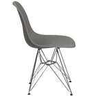 Flash Furniture Elon Series Plastic Chair with Chrome Base - Moss Grey-Back Width: 11'' - 16''