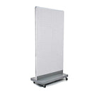 Azar Displays Pegboard Floor Stand, 32" x 60", White (700732-WHT)-White acrylic