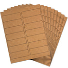 JAM Paper Rectangular Shipping Address Labels - 1-1/3" x 4" - Brown Kraft - 126 Pack -Size: 1.33 x 4 Inches, Printer friendly labels are easy to create and customize