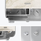 Kimberly-Clark Professional ICON Coreless Standard Roll Toilet Paper Dispenser 2 Roll Horizontal - Warm Marble Design Faceplate-Easy servicing with a choice of keyed or push button lock that can be positioned on either side of the dispenser.