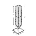 Azar Displays 40" x 8" x 8" Standard 4-Sided Interlocking Pegboard Display Tower, Blue (703387-BLU)-Dimensions: 40"H x 8"W x 8"D x 16" Diameter