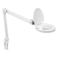 Dainolite LED Magnifier WithA-Bracket White-Desk Lamp