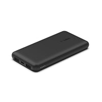 Belkin BoostCharge 3-Port 10,000mAh Power Bank - Black-10,000 mAh provides 40 extra hours of battery life for your smartphone