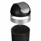 Umbra Venti Trash Can with Swing Top Lid - Black/Nickel - 16-Gallon (62 L) Capacity-Dimensions: 14.6" W x 14.6" D x 14.6" H