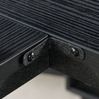 Sauder Foundry Road 36" W Desk Return - Carbon Oak (1 Box)-Textured, powder coated metal frame and corner accents.