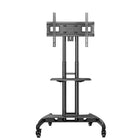 North Bayou Mobile TV Cart with Adjustable Shelf for 32" - 70"-Black powder coating finished