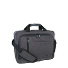 ROOTS RTS3400 15.6" Laptop Double Gusset Top Load w/RFID, Grey-Detachable adjustable shoulder strap with non-slip pad
