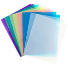 JAM Paper Plastic Sleeves, 9" x 11.5", Assorted Colours, 12 Pack (380Sasst)-4