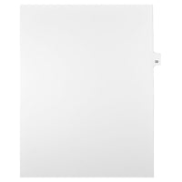 Mark Maker Legal Exhibit Index Tab White Single Tabs, 1/25th Cut, Letter Size, No Holes, Number 33, 25 Pack-White Single Tabs, 1/25th Cut