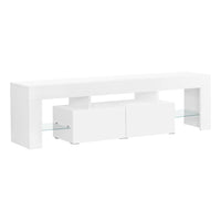 Monarch Specialties 3548 Tv Stand - 63"L/High Glossy White With Tempered Glass-Sleek modern profile compliments all the latest flat screen TV's and components, finished in chic glossy white for a bold look