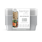 Bentgo Prep 3-Compartment Meal Prep Container - Silver - 10 Pack-Lightweight and portable enough to take them with you to work, school, the gym, or traveling