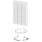 Azar Displays 22" x 13.5" 2-Sided Pegboard Counter Unit, Clear Translucent (700513-CLR)-Sits on 12" revolving base