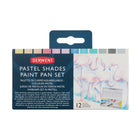 Derwent 12-Colour Paint Pan Set - Pastel Shades (2305865)-Portable paint pan is ideal for travel and outdoor use with everything needed to paint on the go