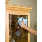 Rubbermaid HYGEN Microfiber Glass and Mirror Wiping Cloth, Blue, 16"-Microfiber Glass and Mirror Wiping Cloth, Blue