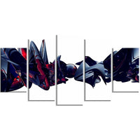 Designart Nice to Meet You 5-Panel Abstract Canvas Art Print, (PT3092-373)-Print