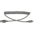 Ventev Helix Lightning Cable 14 inch, Grey (247372)-Tangle-free