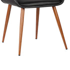 Armen Living Panda Mid-Century Dining Chair - Black-Spot Clean