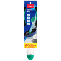 Vileda Scrunge Dishwand Value Pack with Refill-Rippled scrubber surface removes tough dirt, grime and grease