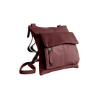 Champs Leather Ultimate Organizer Crossbody Bag with RFID - Burgundy-Fabricated from full grain genuine leather