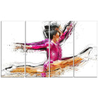 Designart Gymnastics Split  Canvas Art, (PT2544-271)-Print