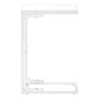 Monarch Specialties 3478 Accent Table - 25"H /White/White Metal-Product dimensions: 16 Inch W x 9 Inch D x 24.75 Inch H