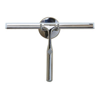 Deluxe Shower Squeegee, Chrome-Polished stainless steel blade holder with durable chrome plated handle