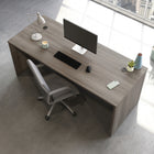 Sauder 71"W Affirm Desk - Hudson Elm- Impact resistant, high-grade thermoplastic edges