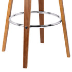 Armen Living - Julyssa 66 cm Tabouret pivotant en Simili Cuir Marron-Les fonctions de pivotement à 360 degrés permettent une mobilité améliorée