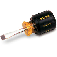 Klein Tools Klein Cushion-Grip Screwdrivers-Heavy-Duty Square Shank, Slot Keystone Tip - 2 Pack-Handle Type Cushion Grip