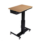 Rocelco 28" Adjustable Height Mobile Standing School Desk with Book Box-Optimize the ergonomic position for students of all heights